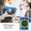 Case for Samsung Galaxy Tab S9 11-Inch 2023 (SM-X710/716B/718U), Heavy Duty Shockproof Rugged Cover with 360 Rotating Kickstand & Hand Strap, Shoulder Strap, S Pen Holder,Light Blue view 3