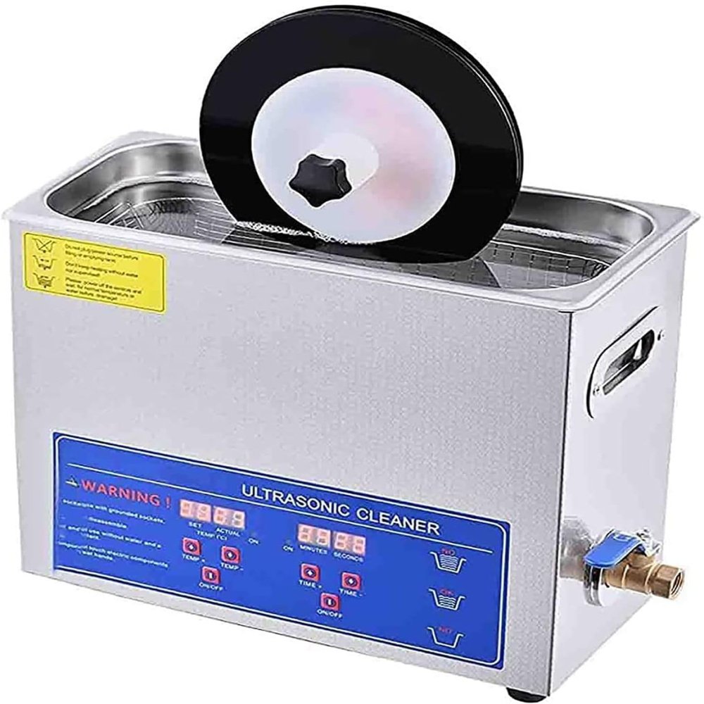MASKIS Ultrasonic Cleaner, 6L Ultrasonic Vinyl Record Cleaner, Portable Sonic Cavitation Machine, Adjustable Temperature/304 Stainless Steel for Jewelry Watch Retainer Glasses Denture