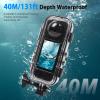 FitStill 40M/131FT Waterproof Case for Insta 360 X3,Protective Underwater Dive Housing PC Shell Photography Shell Bracket Mount with Less Glass for Insta 360 x3 Action Camera Accessorie Kits view 3