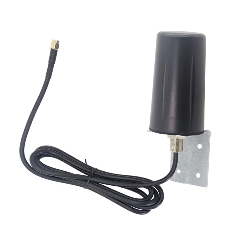 Banyanxin 5G 4G 3GGSM Aerial IP67 Waterproof Indoor Outdoor External WiFi Omni 15dbi Antenna for Signal Booste with 1.5m Cable (Black 1.5m SMA Male)
