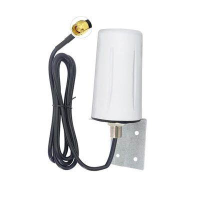 Banyanxin 5G 4G 3GGSM Aerial IP67 Waterproof Indoor Outdoor External WiFi Omni 15dbi Antenna for Signal Booste with 1.5m Cable (White 1.5M SMA Male)