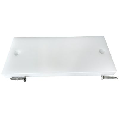 BZBMGMO Transom Transducer Boat Mounting Board Plate 4.5" *10" PVC Stainless Screws-White