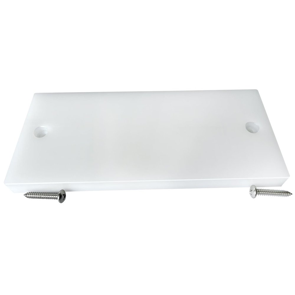 BZBMGMO Transom Transducer Boat Mounting Board Plate 4.5" *10" PVC Stainless Screws-White