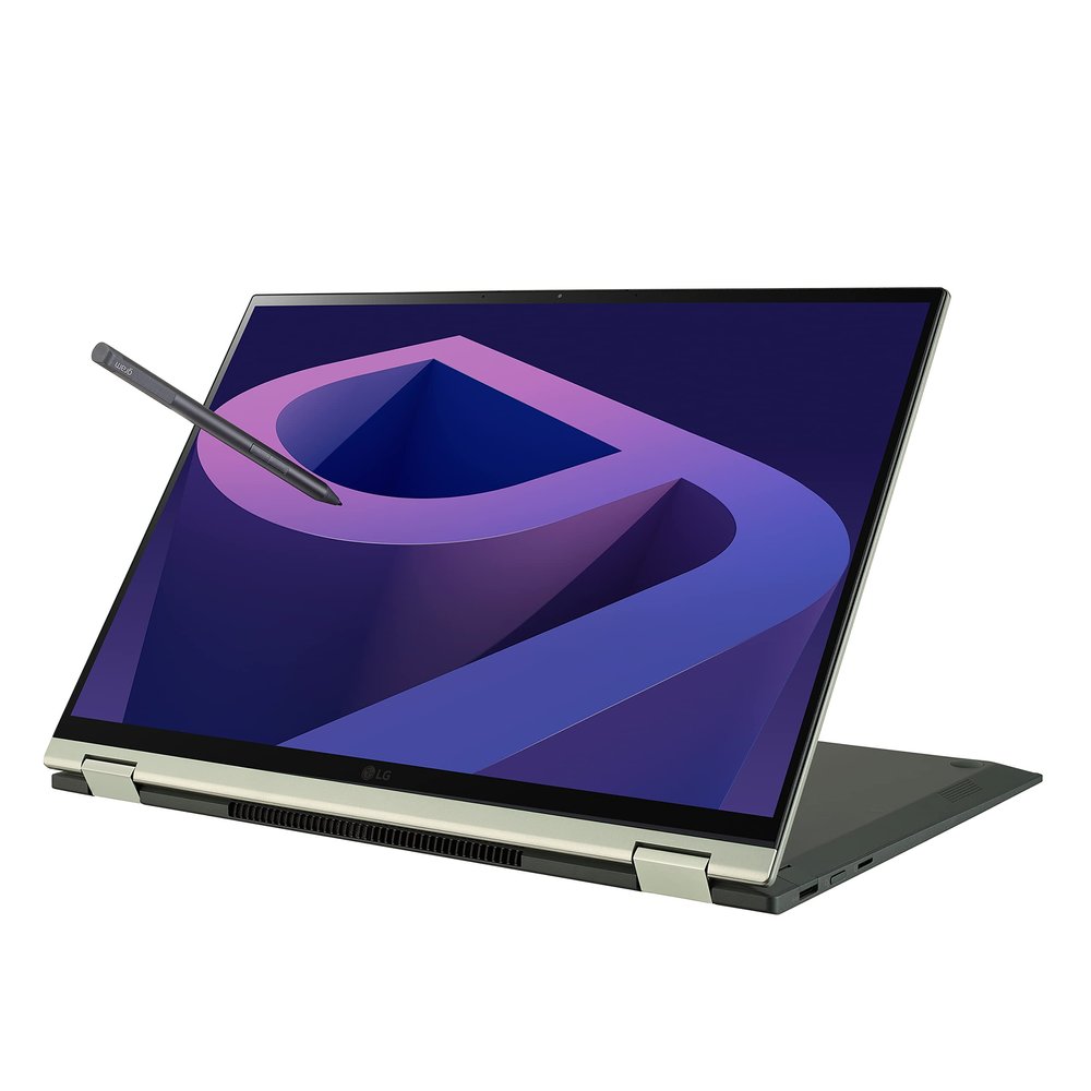 LG gram (2022) Laptop 16T90Q 2-in-1 16" Touchscreen, Intel Evo 12th Gen Core i5, 16GB RAM, 512GB SSD, Windows 11, Green (Renewed)