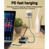 14-in-1 USB-C Wireless Charging Docking Station | Dual HDMI 4K | 87W PD Fast Charge | Gigabit Ethernet | TF/SD Card Reader | USB 3.0 Hub | Audio Output | Laptop Stand view 4