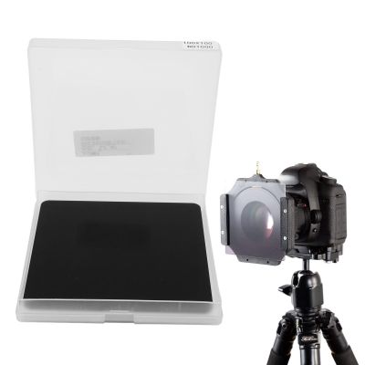 100x100mm ND Filter, 2mm Thickness, Multi Layer Coating, High Definition Optical Glass, Includes Storage Box, for Photography (ND1000)