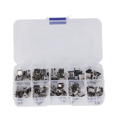 100Pcs USB Type-C Female Connector Solder Repair Replacement Adapter Set for Electronics Devices