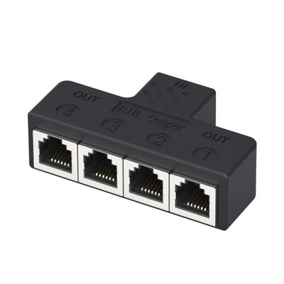 Telephone Splitter Adapter 3 Way/4Way Junction Box Lossless Transmission RJ11 6P6C Splitter Phone Line Splitters RJ11 Splitter