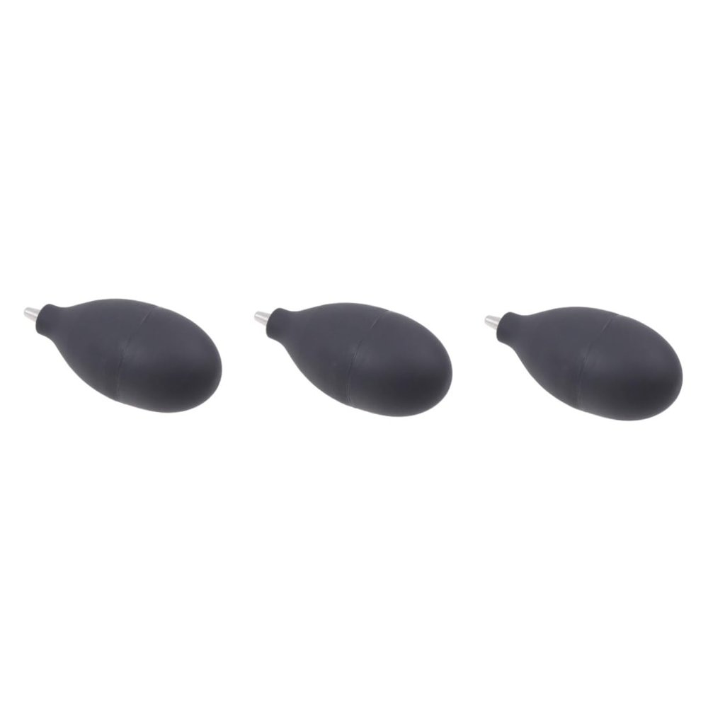 Mikikit 3pcs Air Blower Ball Short Nozzles Cleaner Tool Rubber Oval Shaped Pump for Camera Phone Lens