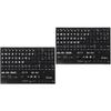 UKCOCO 2PCS English Keyboard Letter Stickers, Replacement Keyboard Stickers White Font Lack Background Decal Keyboard Letters for Desktop view 1