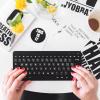 UKCOCO 2PCS English Keyboard Letter Stickers, Replacement Keyboard Stickers White Font Lack Background Decal Keyboard Letters for Desktop view 4