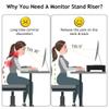 23" Monitor Stand Riser with Storage Organizer for Home Office Computer, Desktop, Laptop view 4