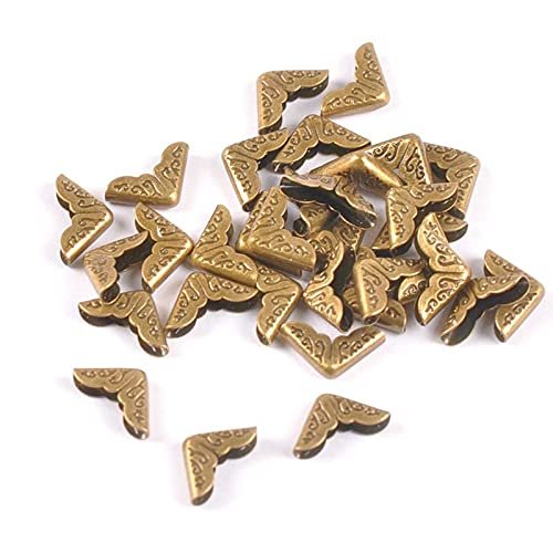 100Pcs Mini Bronze Metal Book Corner Scrapbooking Albums Menus Folders Corner photo Protectors Decor Diy craft 9x9x2mm CP2253