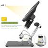 8.5" Digital Microscope, 5X-260X Electronic Video Microscopes with Remote Control and 11 Ajustable LED Lights, 1080P USB Coin Magnifier and Adjustable Bracket, for Phone Repairing, Circuit Board view 3