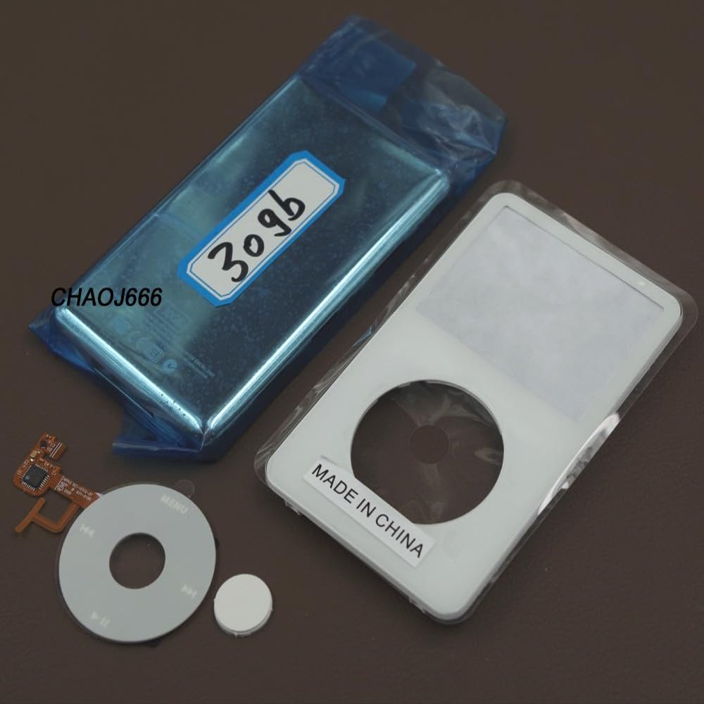 Full Kit Housing White Front Faceplate Metal Back Case Cover Clickwheel Center Button for iPod 5th Video 30GB