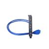 1Pc Full Size Bracket Motherboard 20pin to USB 3.0 Female Back Panel Header Connector Cable Adapter with PCI Slot Plate (Color : USB 3.0) view 1