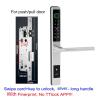HAvern Electronic Lock TTLock APP Control Thin Design Fingerprint Password Sliding Door Aluminum Alloy Intelligent Door Lock (Color : Kit7) view 2