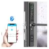 HAvern Electronic Lock TTLock APP Control Thin Design Fingerprint Password Sliding Door Aluminum Alloy Intelligent Door Lock (Color : Kit7) view 3