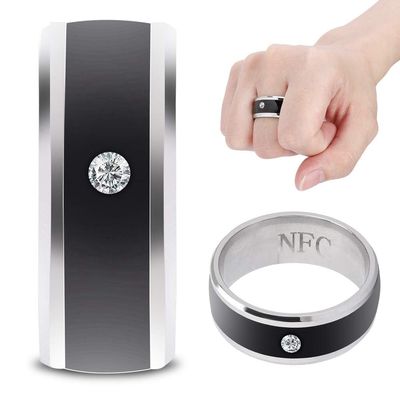 Tbest Ring Anillo Inteligente Smart Android Size,Smart Ring Android,Multifunction Smart Rings Magic Wearable Device Universal for Mobile Phone(Size 9)