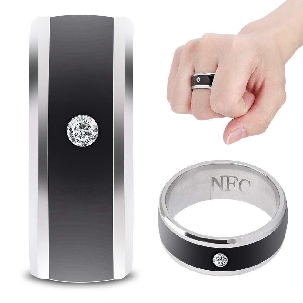 Tbest Ring Anillo Inteligente Smart Android Size,Smart Ring Android,Multifunction Smart Rings Magic Wearable Device Universal for Mobile Phone(Size 9)