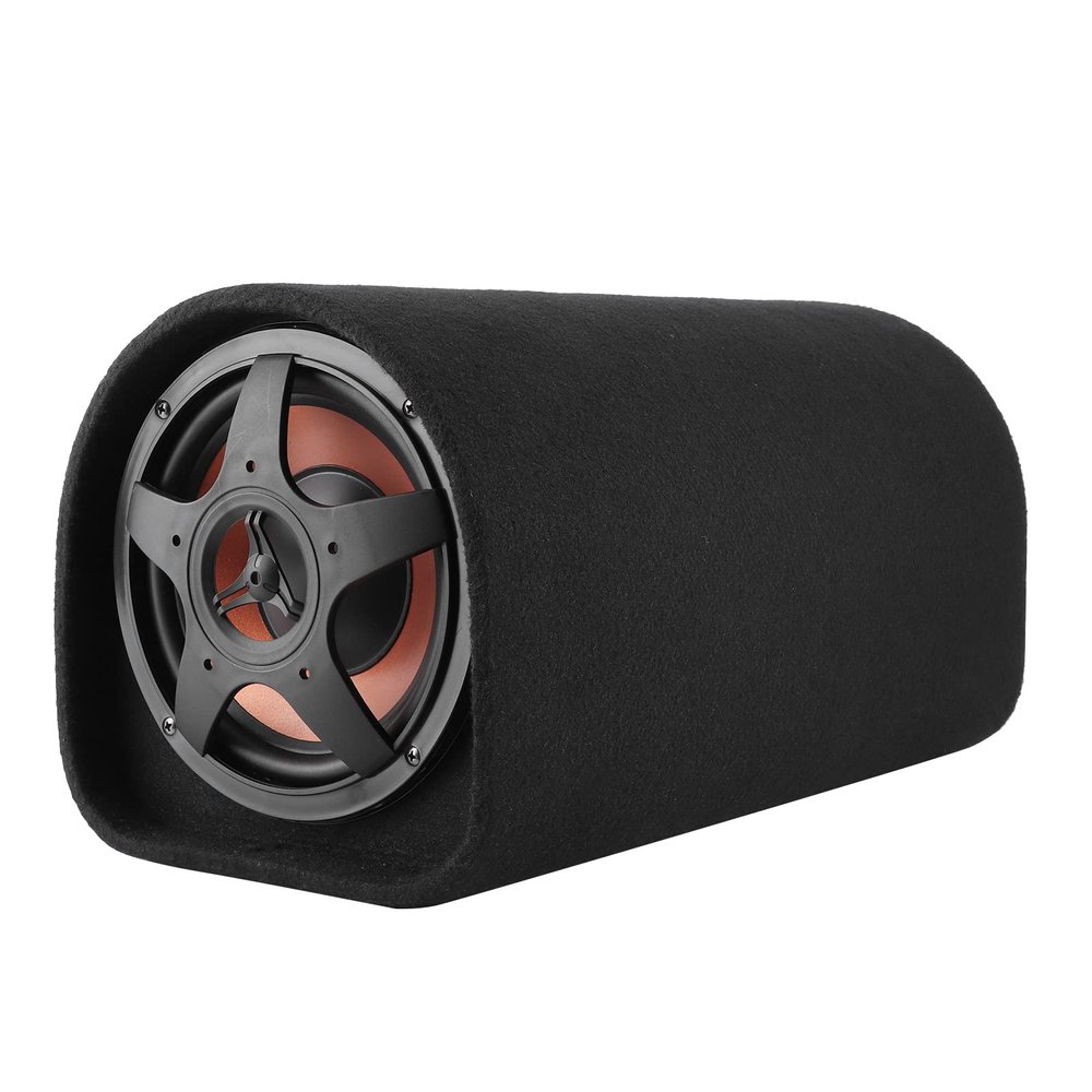 Gemer Subwoofer, 12V Power Consumption Audio Subwoofer Round Barrel Shape for Cars for RVs for SUVs Trucks