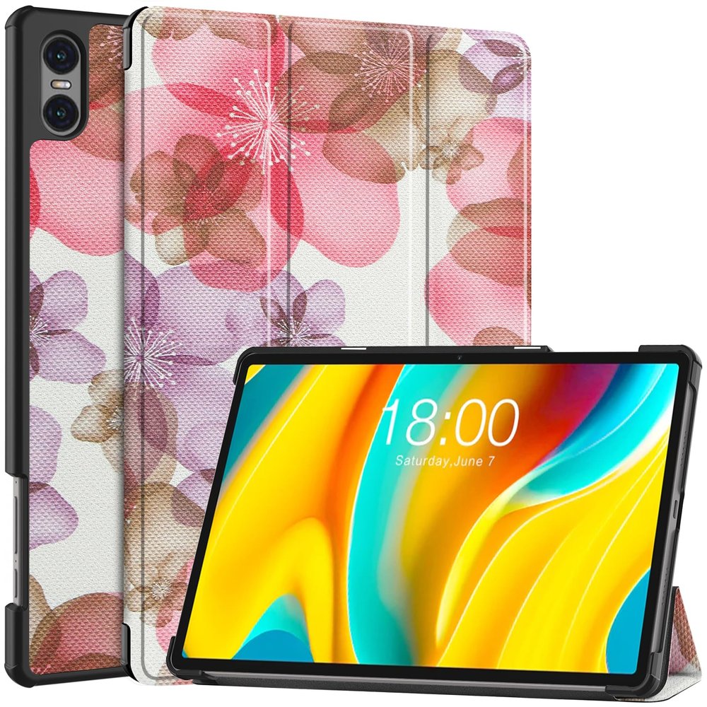 Gylint Case for TECLAST T50 Pro 11 inch Tablet, Folding Folio Ultra-Thin PU Leather Stand Case Cover for Teclast T50 Pro Flower