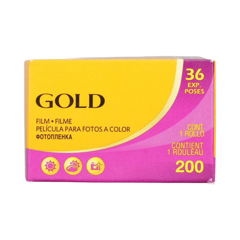 35mm Color Negative Film for 200 Cameras, Daylight Electronic Flash Exposures, Gold Print Film for Gold 200 35mm Gold Film