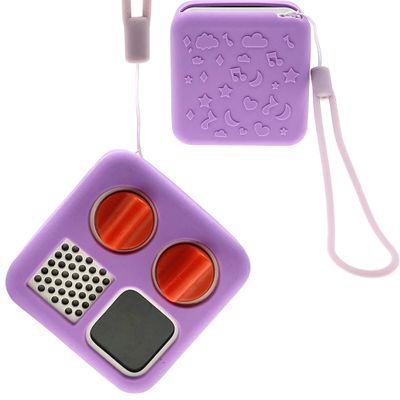 LeoTube Silicone Shell Cover for Yoto Mini Player, Silicone Protective Sleeve Case Compatible with Mini Bluetooth Speaker (Case Only, Machine not Included) (Purple)