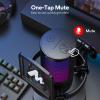 MAONO USB Gaming Microphone with Noise Cancellation, Computer PC Condenser Mic with RGB Light, Mute, Gain, Monitoring for Streaming, Podcast, YouTube, Twitch, Discord, PS5, PS4, GamerWave DGM20S view 3