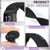 10 Pack Braided Stretchy Adjustable Straps Compatible for Fitbit Charge 3 / Fitbit Charge 4 Bands for Women Men,Sport Elastic Nylon Cloth Wristbands for Charge 4/ Charge 3/ 3SE view 2