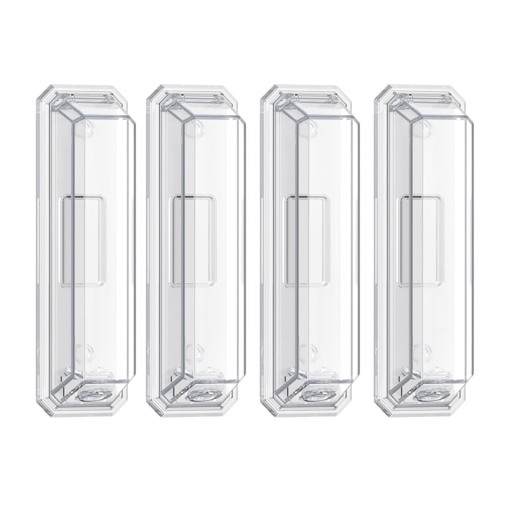 CLYMENE 4 Pack Light Switch Cover Guard, Child Proof Wall Switch Cover Protects Lights or Switches from Getting Accidentally Turned ON or OFF by Children and Adults, Toggle Style (Clear)