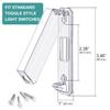 CLYMENE 4 Pack Light Switch Cover Guard, Child Proof Wall Switch Cover Protects Lights or Switches from Getting Accidentally Turned ON or OFF by Children and Adults, Toggle Style (Clear) view 2