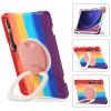 360 Rotation Case for Samsung Galaxy Tab S9+ 12.4'' 2023/S8+ /S7+/S7 FEwith Shoulder Strap S Pen Holder Rotatable Kickstand/Handle Rugged Silicone Case (Colorful Red) view 2