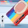 360 Rotation Case for Samsung Galaxy Tab S9+ 12.4'' 2023/S8+ /S7+/S7 FEwith Shoulder Strap S Pen Holder Rotatable Kickstand/Handle Rugged Silicone Case (Colorful Red) view 3