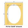 Chamois Yellow Acid Free 16x20 Oval Picture Frame Mat with White Core Bevel Cut for 13x18 Pictures - Fits 16x20 Frame - Pack of 10 Matboard Show Kits With Acid Free Backings & Clear Bags view 2