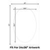 CountryArtHouse Textured White Acid Free 28x40 Oval Picture Frame Mat with White Core Bevel Cut for 24x36 Pictures - Fits 28x40 Frame - Pack of 10 Matboards view 2