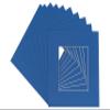 CountryArtHouse Royal Blue Acid Free 12x12 Square Picture Frame Mat with White Core Bevel Cut for 8x8 Pictures - Fits 12x12 Frame - Pack of 10 Matboard Show Kits With Acid Free Backings & Clear Bags view 1