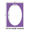 CountryArtHouse Purple Acid Free 28x40 Oval Picture Frame Mat with White Core Bevel Cut for 24x36 Pictures - Fits 28x40 Frame - Pack of 25 Matboards view 2