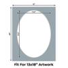CountryArtHouse Metallic Silver Acid Free 16x20 Oval Picture Frame Mat with White Core Bevel Cut for 13x18 Pictures - Fits 16x20 Frame - Pack of 25 Matboards view 2