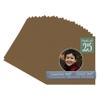 CountryArtHouse Aged Oak Brown Acid Free 6x6 Circle Picture Frame Mat with White Core Bevel Cut for 3x3 Pictures - Fits 6x6 Frame - Pack of 25 Matboard Show Kits with Acid Free Backings & Clear Bags view 1