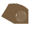 CountryArtHouse Aged Oak Brown Acid Free 6x6 Circle Picture Frame Mat with White Core Bevel Cut for 3x3 Pictures - Fits 6x6 Frame - Pack of 25 Matboard Show Kits with Acid Free Backings & Clear Bags view 3