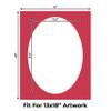 CountryArtHouse Deep Red Acid Free 16x20 Oval Picture Frame Mat with White Core Bevel Cut for 13x18 Pictures - Fits 16x20 Frame - Pack of 25 Matboards view 2