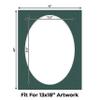 CountryArtHouse Forest Green Acid Free 16x20 Oval Picture Frame Mat with White Core Bevel Cut for 13x18 Pictures - Fits 16x20 Frame - Pack of 25 Matboards view 2