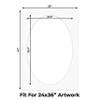 Oyster Shell White Acid Free 28x40 Oval Picture Frame Mat with White Core Bevel Cut for 24x36 Pictures - Fits 28x40 Frame - Pack of 10 Matboard Show Kits With Acid Free Backings & Clear Bags view 2