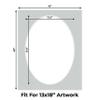 CountryArtHouse Grey Acid Free 16x20 Oval Picture Frame Mat with White Core Bevel Cut for 13x18 Pictures - Fits 16x20 Frame - Pack of 10 Matboard Show Kits with Acid Free Backings & Clear Bags view 2
