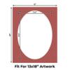 CountryArtHouse Brick Red Acid Free 16x20 Oval Picture Frame Mat with White Core Bevel Cut for 13x18 Pictures - Fits 16x20 Frame - Pack of 10 Matboard Show Kits with Acid Free Backings & Clear Bags view 2