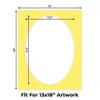 CountryArtHouse Yellow Acid Free 16x20 Oval Picture Frame Mat with White Core Bevel Cut for 13x18 Pictures - Fits 16x20 Frame - Pack of 10 Matboard Show Kits with Acid Free Backings & Clear Bags view 2