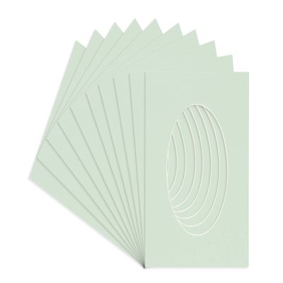 CountryArtHouse Honeydew Green Acid Free 16x20 Oval Picture Frame Mat with White Core Bevel Cut for 13x18 Pictures - Fits 16x20 Frame - Pack of 25 Matboards
