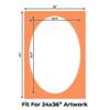 CountryArtHouse Orange Acid Free 28x40 Oval Picture Frame Mat with White Core Bevel Cut for 24x36 Pictures - Fits 28x40 Frame - Pack of 25 Matboards view 2