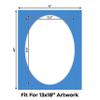 CountryArtHouse Bay Blue Acid Free 16x20 Oval Picture Frame Mat with White Core Bevel Cut for 13x18 Pictures - Fits 16x20 Frame - Pack of 25 Matboards view 2